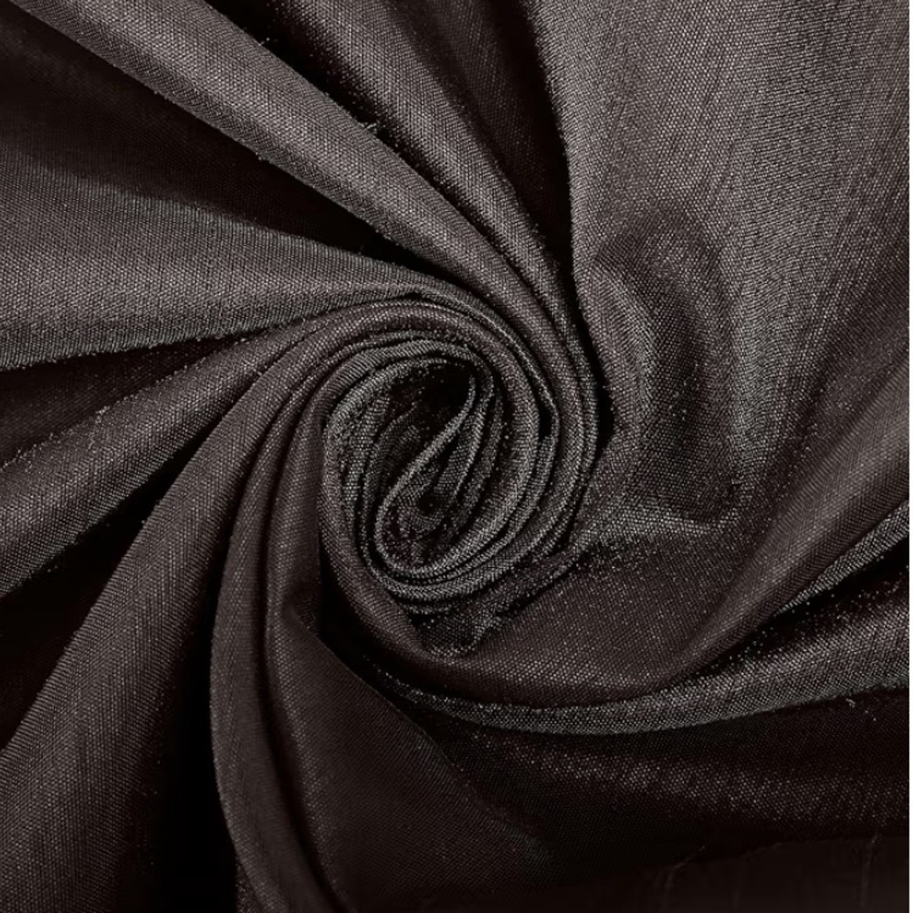 Sun Zero Faux Dupioni Silk Thermal Blackout Back Tab Curtain  50" x 63"  Brown - Picture 7 of 16